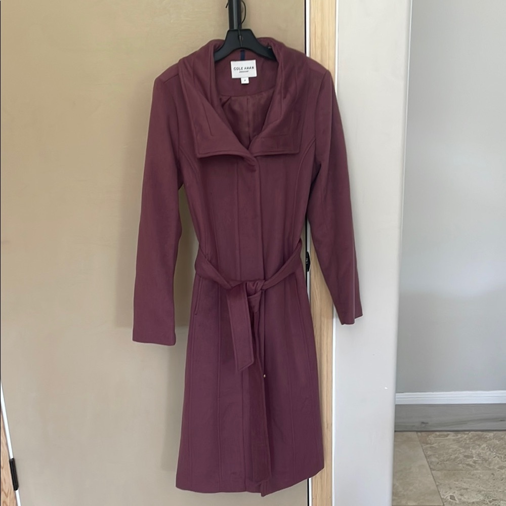 Cole Haan Mauve Belted Trench Coat